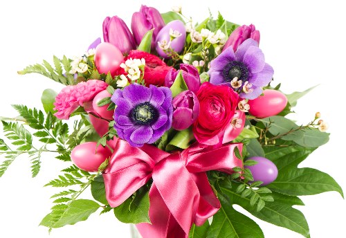 Fresh bouquet of assorted flowers arranged beautifully