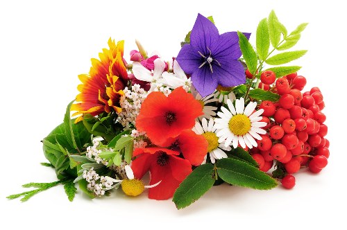 Seasonal flowers arranged for a special occasion