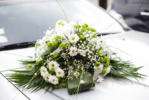 Corporate flower arrangement for office decor